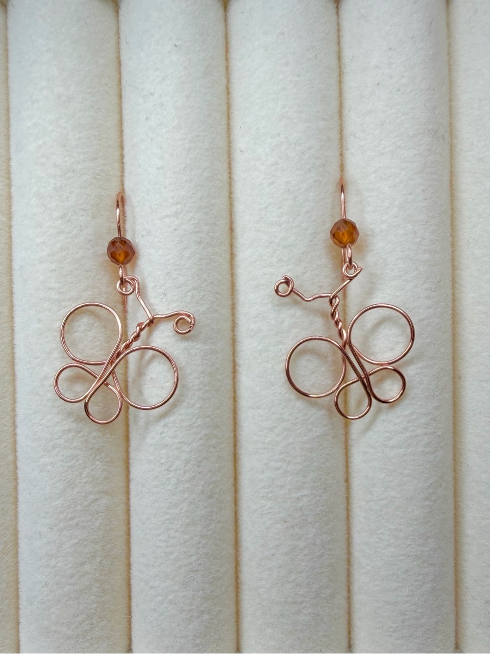 Garnet Butterfly Earrings